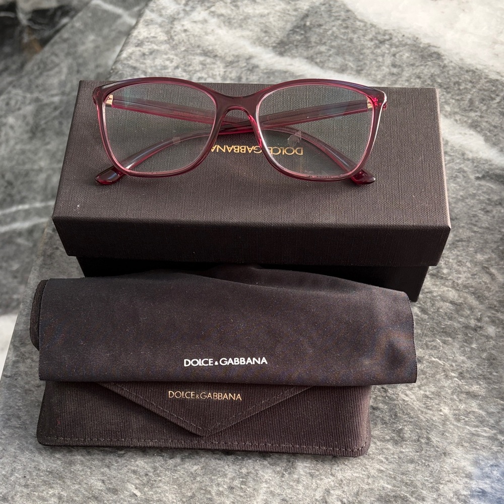 DOLCE & GABBANA DG5026 1754 Trans Dark Cherry Eyeglasses Frames Only.